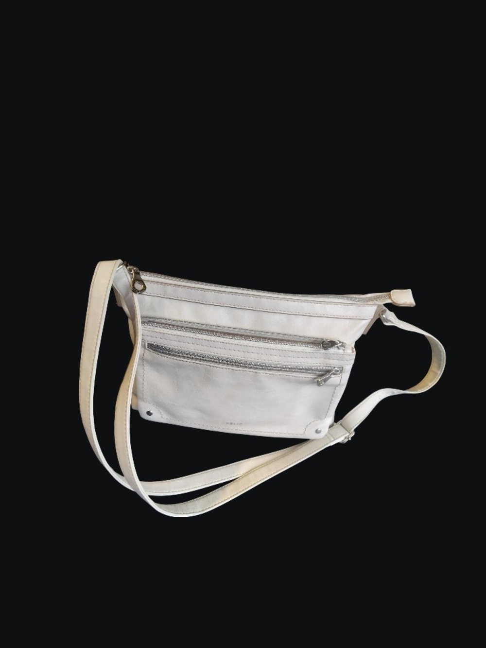 Relic By Fossil White Crossbody Bag Purse with Dual Front Zippers Guc